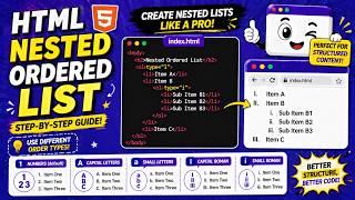 HTML-5 || NESTED ORDERED LIST || TUTORIAL.