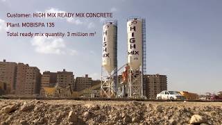 HIGH MIX Co., Egypt, MOBISPA 135 mobile batching plant