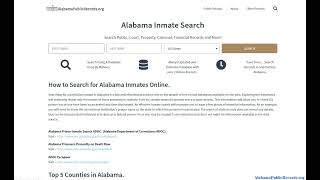 Alabama Inmate Search (Lookup Prison and Jail Records)