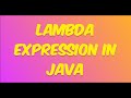 What is Lambda Expression in Java? (Easy Explanation) 🔥