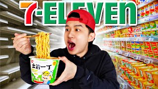 Eating ONLY 7-Eleven Foods for 24 Hours | USA v Japan