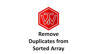 Remove Duplicates from Sorted Array | LeetCode 26 | Facebook Coding Interview Tutorial