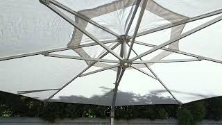 Sunvilla 13' Commercial Round Misting Cantilever Umbrella, Gray