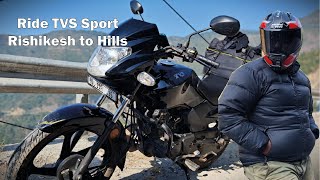 RIDING 110cc BIKE TOWARDS HILLS FROM RISHIKESH BUS STAND | TVS SPORT PERFORMANCE @prabhatsingh9043