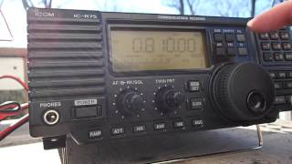 Icom R-75, S9 31' vertical antenna, AM bandscan, tons of stations.