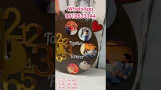 Whatsapp 8610633144/New Trend Customized Clock photo fram with add your photo With Name