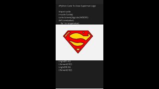 Draw Superman Logo In Python With Code | Sueprman logo code | awesome python turtle codes #Ajcoding