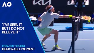 Stefanos Tsitsipas' Bizzare Shot Over the Net Hits Umpire's Chair! | Australian Open 2024