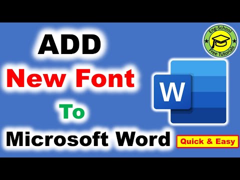 How to Add New Fonts to Microsoft Word | Install New Font To Microsoft Word.