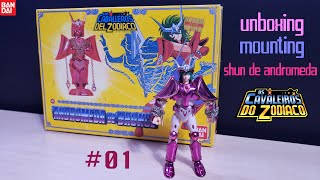 Unboxing ANDROMEDA Shun BANDAI 1987 Cavaleiros do Zodíaco DieCast Mounting Saint Seiya