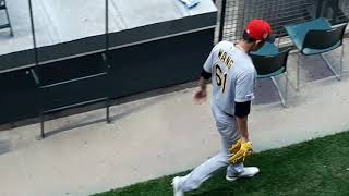 Wei Chung Wang - Oakland As warm up at Safeco field