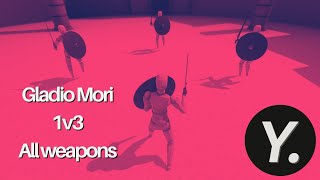 Gladio Mori Demo - Sword and Shield vs All Weapons (1v3)