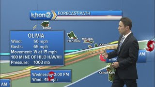 Justin Cruz with the 8 p.m. update on Tropical Storm Olivia