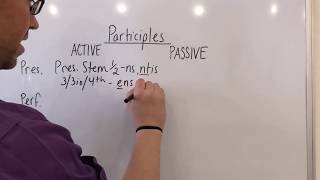 Latin Participles - Formation Chart