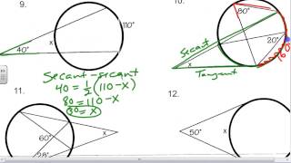 10.5 Angles Related to a Circle