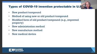 GGU Presents: Dr. Sarah Kagan, PhD, JD - Biotech patenting around COVID-19