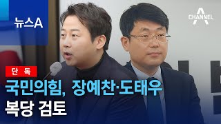 [단독]국민의힘, 장예찬·도태우 복당 검토 | 뉴스A