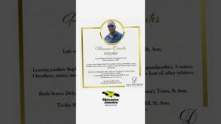 Romaine Holmes | Funeral Service Announcement #obituariesjm #jamaica #jm