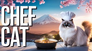 Cat Cooks Traditional Japanese Sukiyaki - A Culinary Adventure#cat #funnycats #cutecat #prettycat