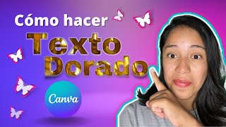 Cómo hacer texto dorado en canva|Tutorial