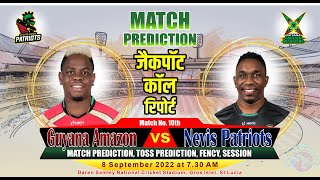Guyana vs SKNP 10th CPL T20 Today Match Prediction Who Will Win 08-Sep