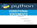 Tutorial 3: If Else Statement In Python | Python If Else | elif
