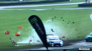 Davy Jeanney Rallycross crash UK