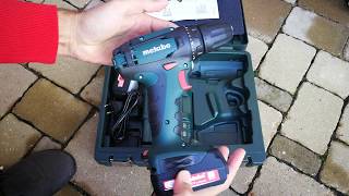 Unpacking / unboxing cordless drill / screwdriver Metabo BS 14.4 SET 602206880