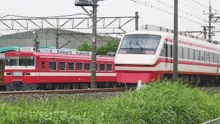 【廃車 東武1800系 1819Fと葛生発200系 新旧りょうもう号並び】小田急ロマンスカー7000形LSE 7003Fも再び搬入され解体中。