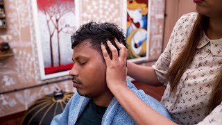 Gentle Scalp Rub Head Massage ASMR | Indian Massage