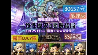 【神魔之塔】の戰慄級關卡【來自無序的有序 生命是什麼 戰慄級 可塑性生命 · 薛丁格】「露西LUCY隊」SS評級【80657分 5分钟30秒】你们应该可以打到更高分XD