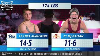 MJ Gaitan vs. Luca Augustine (174lbs) | Pittsburgh vs. Iowa State Wrestling Highlights (2.9.25)