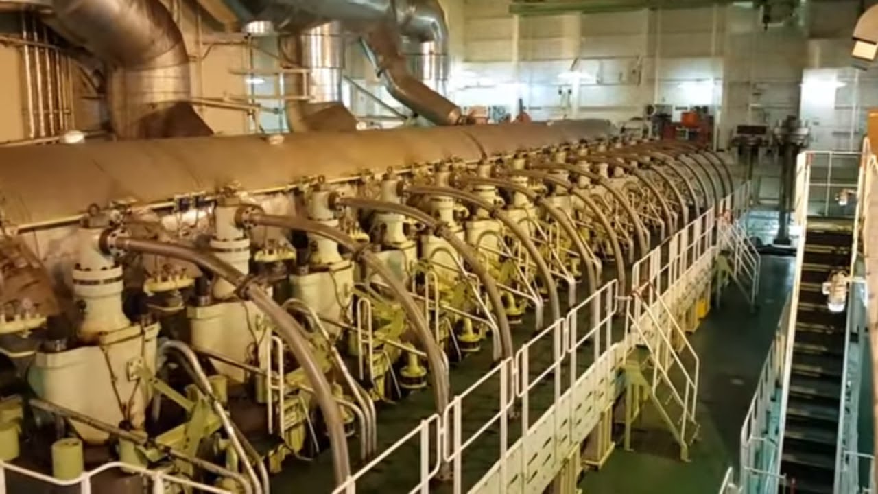 Worlds Largest Ship Engine - 14 Cylinder - 14RT Flex96C Tier II - YouTube