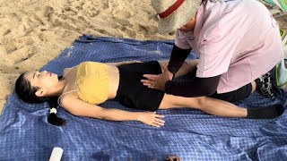 I GOT GREAT THAILAND STREET MASSAGE by Professional FOOT AND BODY MASSAGE with Sound of Heavy Rain