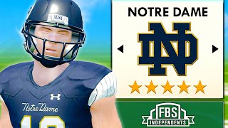 I Takeover Notre Dame in NCAA Football 24