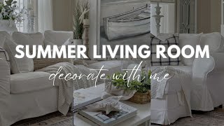 2024 SUMMER DECORATE WITH ME || SUMMER LIVING ROOM || DECORATING IDEAS ON A BUDG