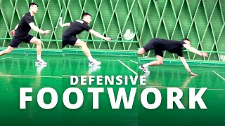 3 types of DEFENSIVE FOOTWORK including the backhand dive | Basic Feather \u0026 Morten Frost