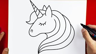 How to Draw a cute Unicorn - Easy Draw