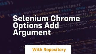 selenium chrome options add argument