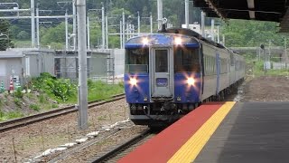 JR北海道 函館本線 渡島大野駅 到着車窓 \u0026 貨物・特急 通過シーン 2015 .6