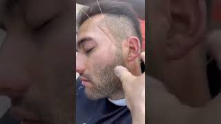 Shaving the face with thread