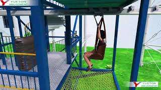 Adventure Outdoor Playground Equipment Zipline Roller Coaster In Amusement Park Rides 郑州悦童 空轨滑车游乐设备