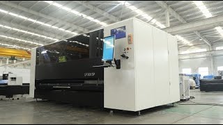 1000W-6000W 5x10 ft Fiber Laser Cutting Machine with enclosure cover