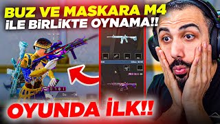 TARİHTE İLK 😱AYNI ANDA 2 SİLAH DESENİYLE OYNAMAK? BUZ M4 + MASKARA (HERKES YAPABİLİYOR)| PUBG MOBILE