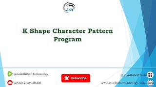 Display K Shape Character Programming in Java Programming