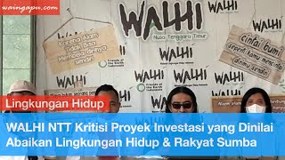 WALHI NTT Kritisi Proyek Investasi yang Dinilai Abaikan Lingkungan Hidup \u0026 Rakyat Sumba