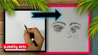 How to draw Anime Eyes - Step by Step || Pencil sketch Tutorial for beginners