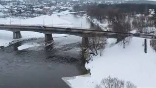 Ukmergė in winter / Ukmergė žiemos metu (4K)