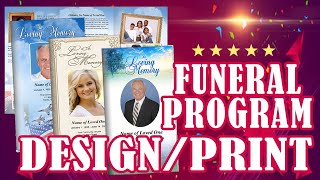 Funeral Program Printing - Design Complete Done For You Service
