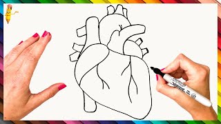 How To Draw A Human Heart Step By Step 🤎 Human Heart Drawing Easy